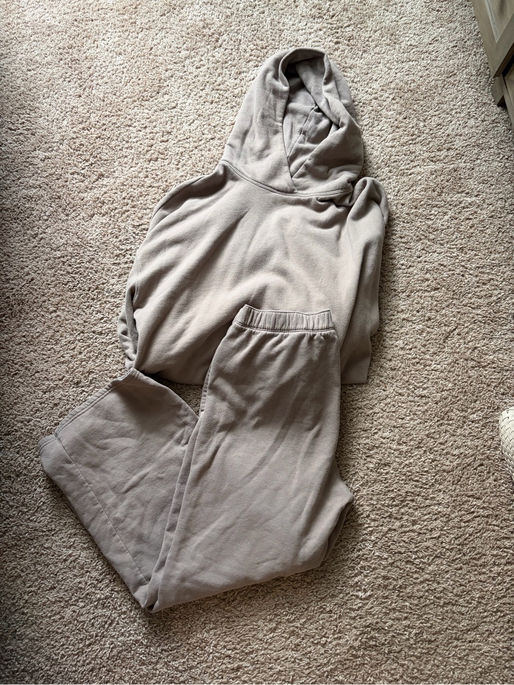 Hollister co Cozy Women's Hooded Sweatpants Set - Taupe